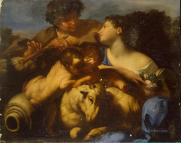 Cignani Carlo Shepherd and Shepherdess Oil Paintings